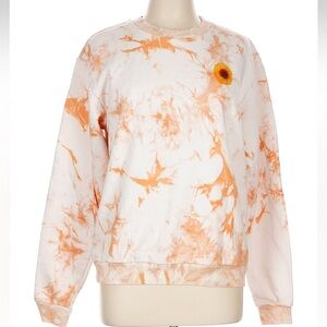 NWOT Immersive Van Gogh Sunflower Tie Dye Sweatshirt Orange Size Large